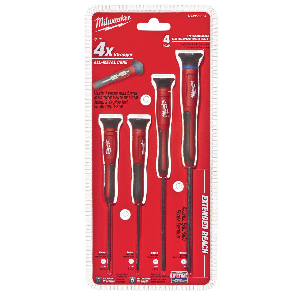 Milwaukee 48-22-2604 4 PC Precision Screwdriver Set - 2