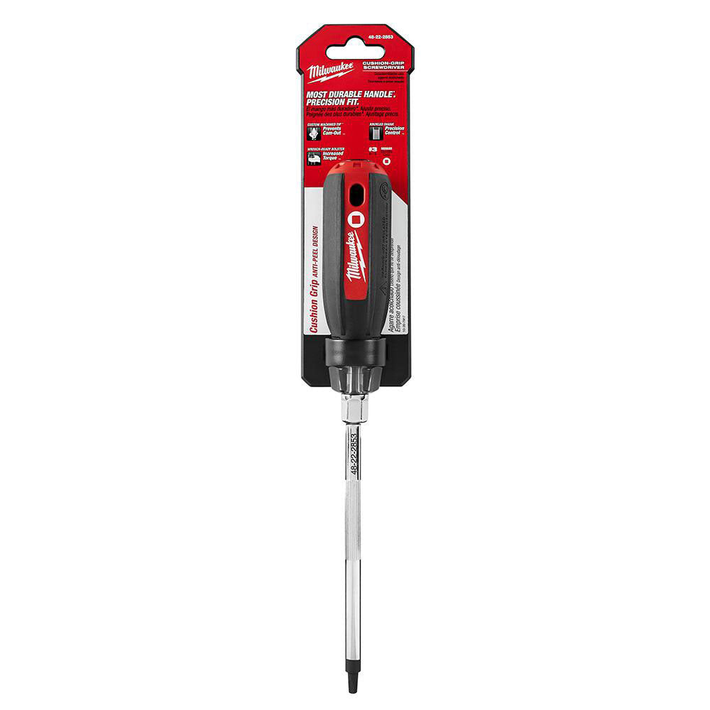 Milwaukee 48-22-2853 #3 Square - 6" Cushion Grip Screwdriver