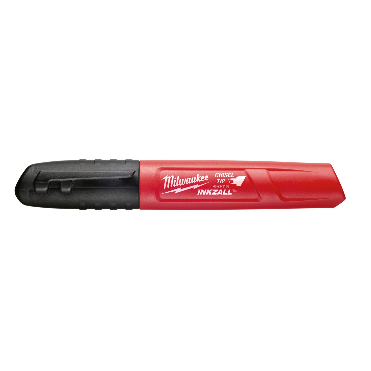 Milwaukee 48-22-3130 INKZALL Medium Chisel Tip Black Marker King Size (Bulk/35524)