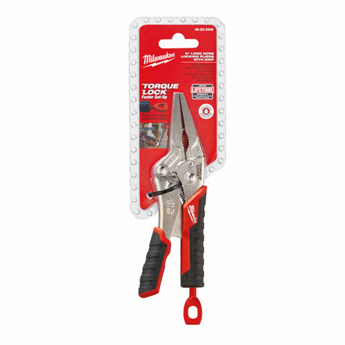 Milwaukee 48-22-3406 6" TORQUE LOCK LONG NOSE LOCKING PLIERS WITH GRIP - 2