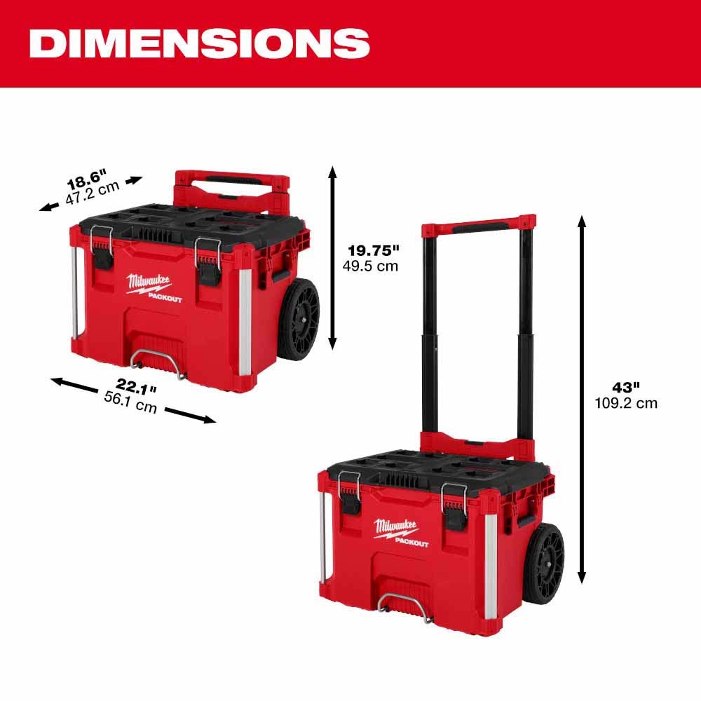 Milwaukee 48-22-8027 Low-Profile Handle for PACKOUT Rolling Tool Box - 4