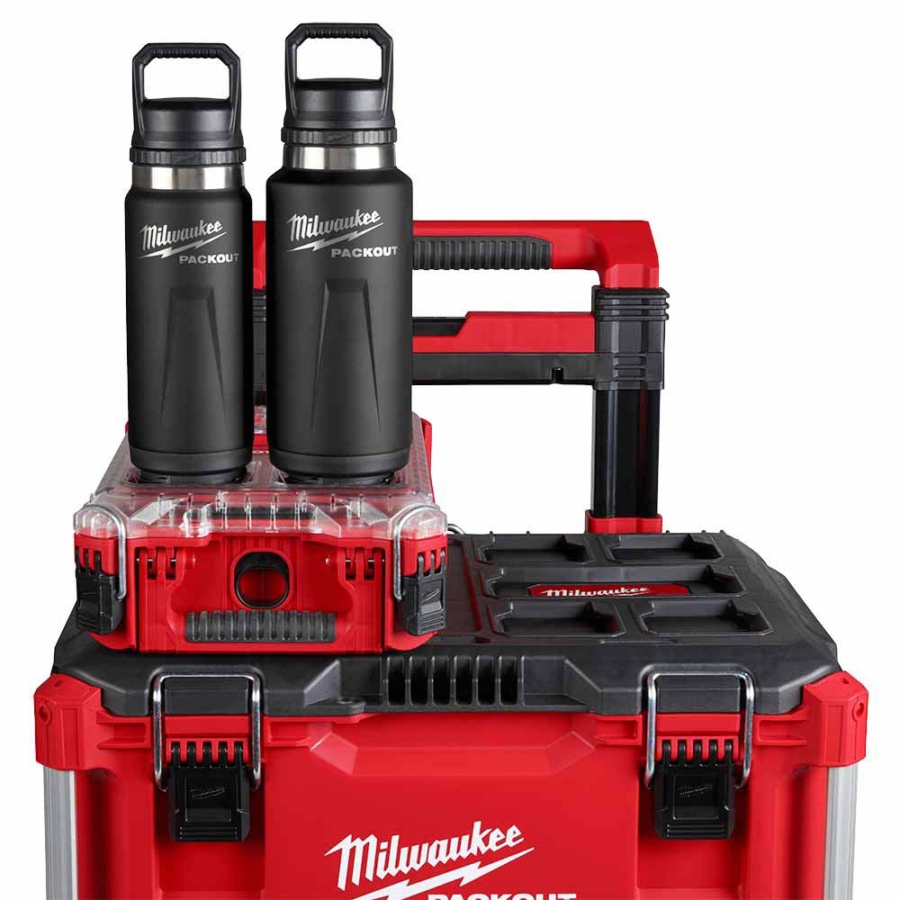 Milwaukee 48-22-8397B PACKOUT 36oz Insulated Bottle with Chug Lid - Black