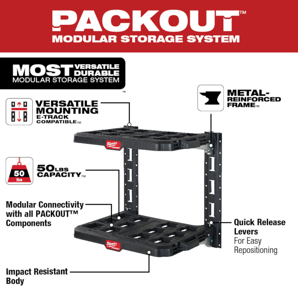 Milwaukee 48-22-8480 PACKOUT 2-Shelf Racking Kit - 2