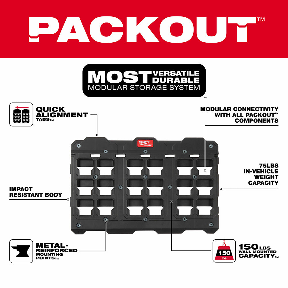 Milwaukee 48-22-8487 PACKOUT Shop Storage Large Mounting Plate - 2