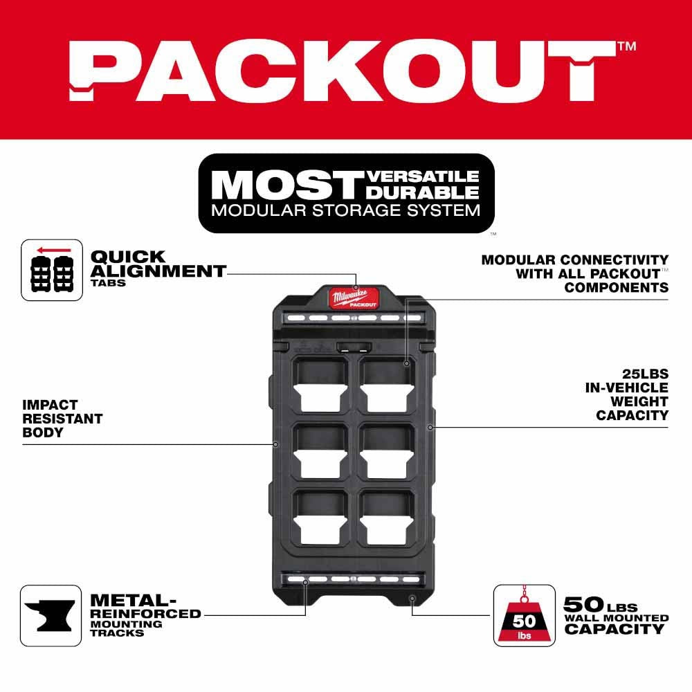 Milwaukee 48-22-8496 PACKOUT Compact Wall Plate - 2