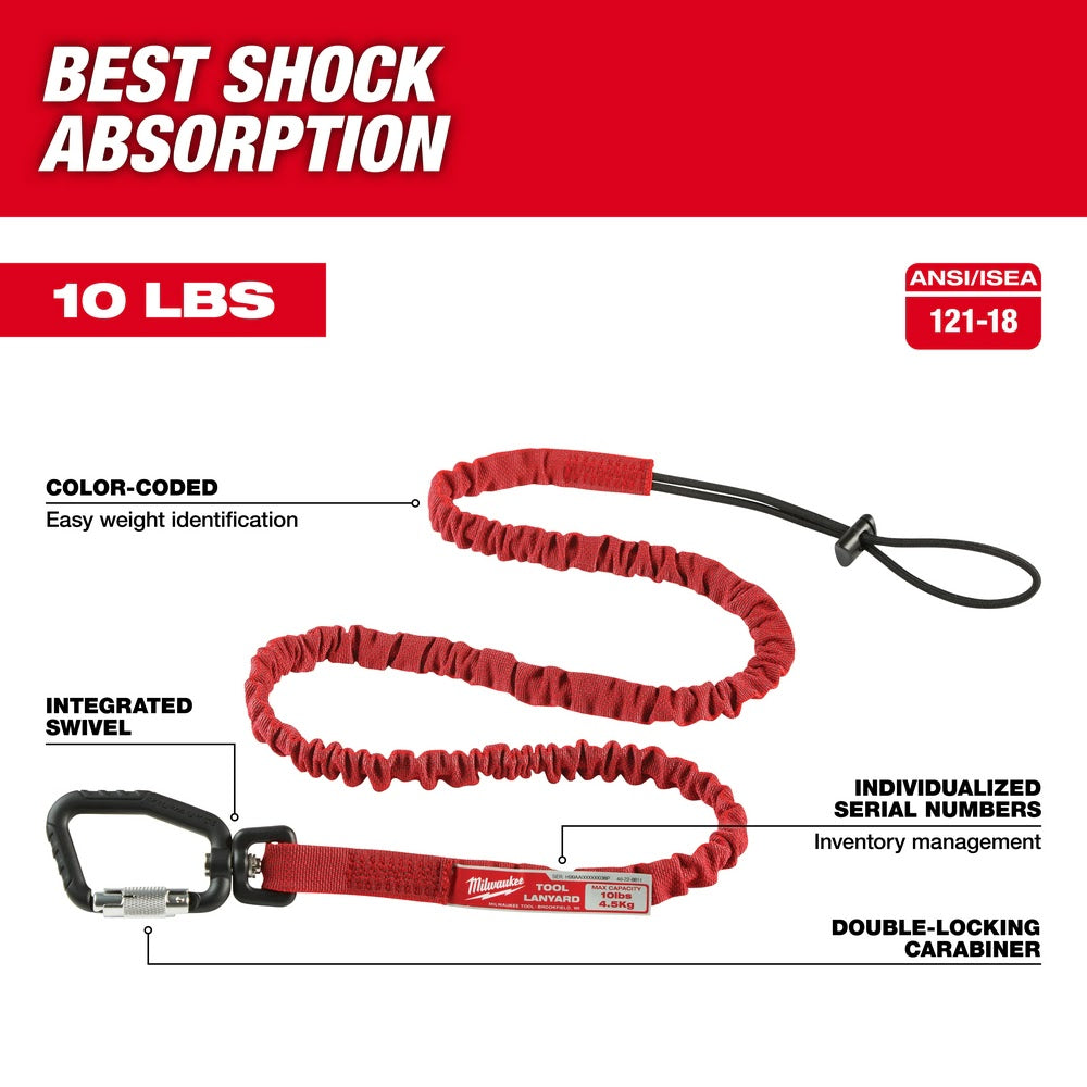 Milwaukee 48-22-8811 10 lb 54.4" Extended Reach Locking Tool Lanyard - 2