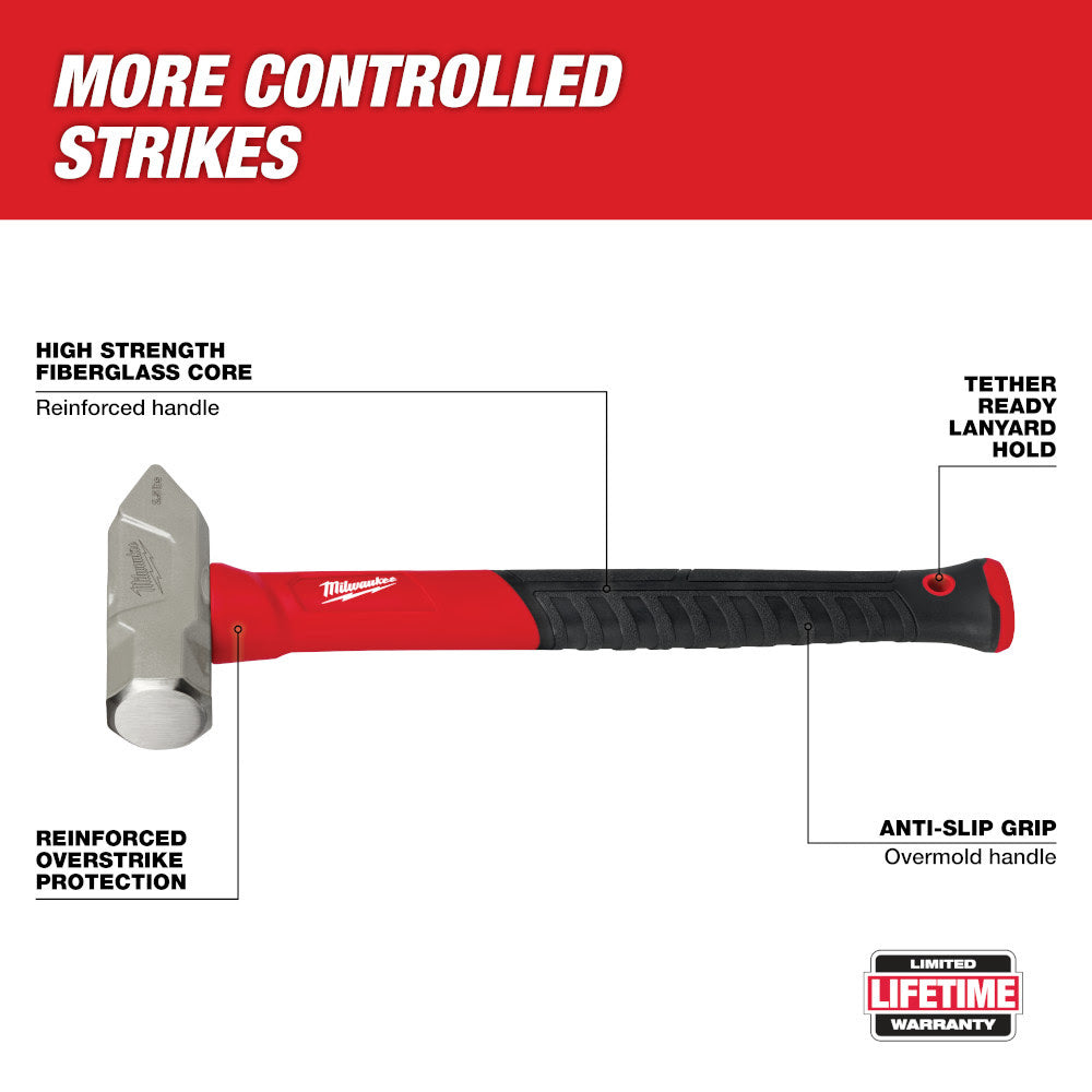 Milwaukee 48-22-9313 2.5lb Fiberglass Cross Peen Hammer