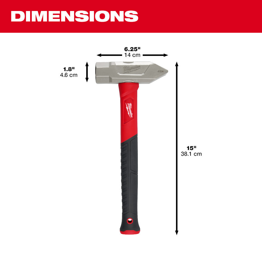 Milwaukee 48-22-9315 4lb Fiberglass Cross Peen Hammer