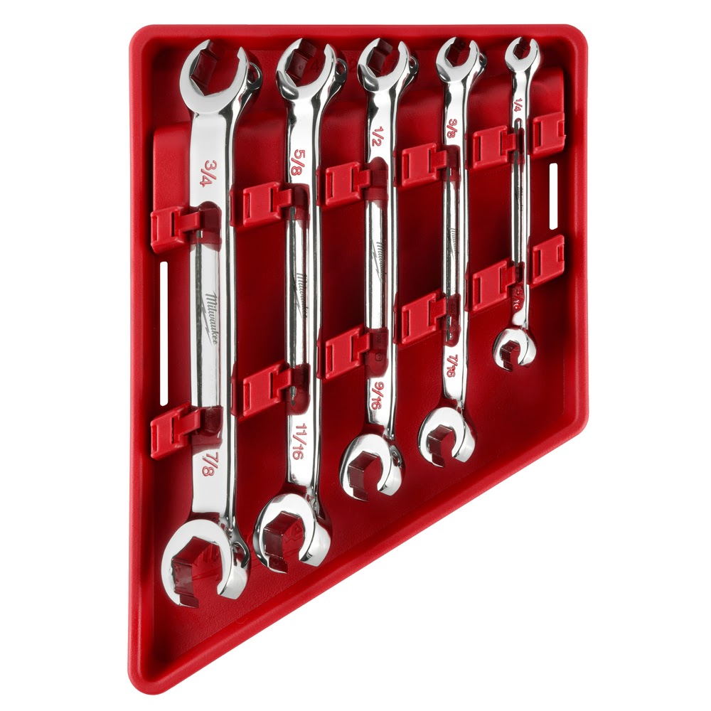 Milwaukee 48-22-9470 5pc Double End Flare Nut Wrench Set - SAE