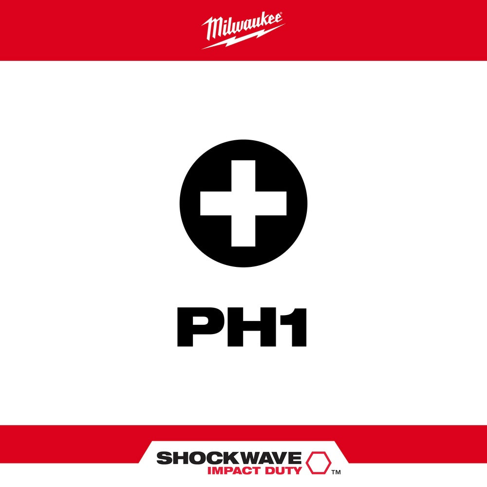 Milwaukee 48-32-4638 Shockwave 2" PH1 5PK - 2