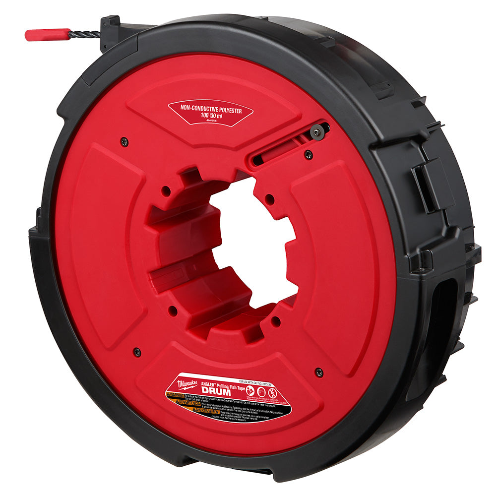 Milwaukee 48-44-5195 M18 FUEL Angler 100' Non-Conductive Polyester Fish Tape Drum - 2