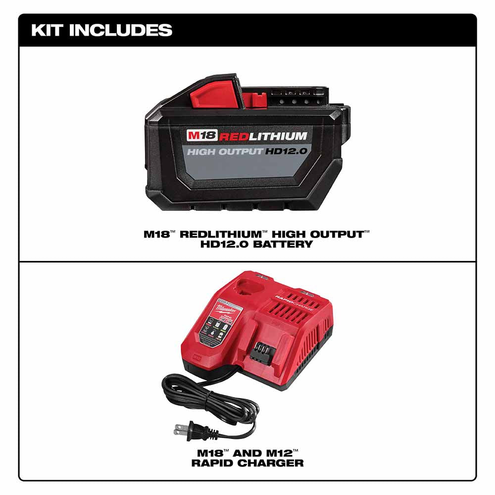 Milwaukee 48-59-1200 M18 REDLITHIUM High Output HD12.0 Starter Kit - 2