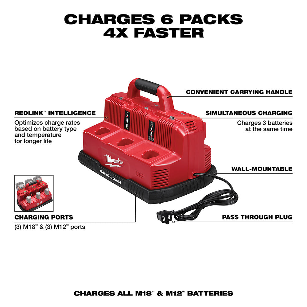 Milwaukee 48-59-1807 M18 & M12 Rapid Charge Station - 2