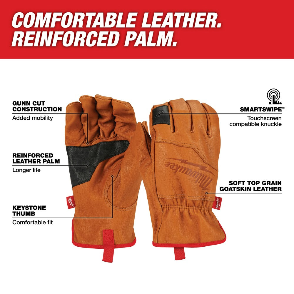 Milwaukee 48-73-0013 Goatskin Leather Gloves - X-Large - 2