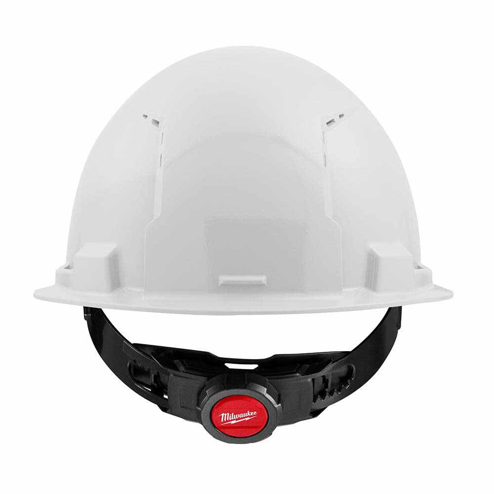 Milwaukee 48-73-1200 White Front Brim Vented Hard Hat with 4PT Ratcheting Suspension - 2