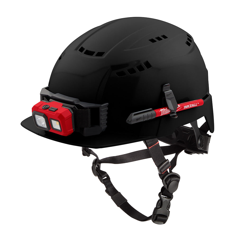 Milwaukee 48-73-1330 BOLT Black Front Brim Safety Helmet (USA) - Type 2, Class C, Vented