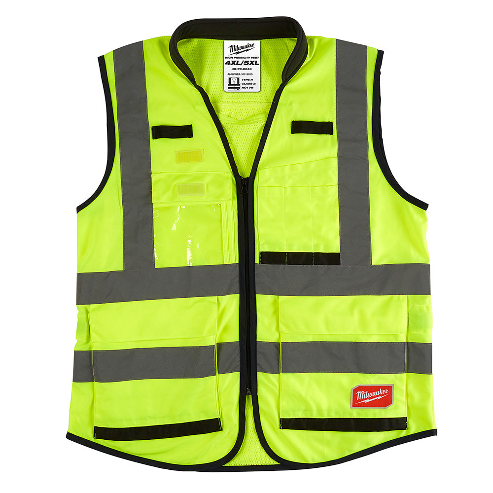 Milwaukee 48-73-5044 High Visibility Yellow Performance Safety Vest - 4X/5X