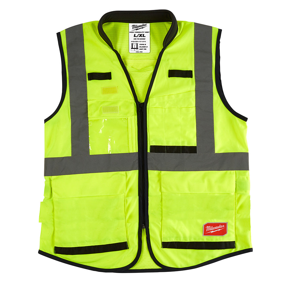 Milwaukee 48-73-5081 High Visibility Yellow Performance Safety Vest - S/M (CSA)