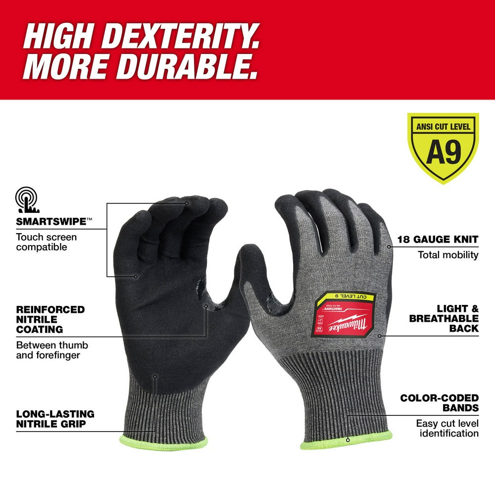 Milwaukee 48-73-7032 Cut Level 9 High-Dexterity Nitrile Dipped Gloves - L - 2