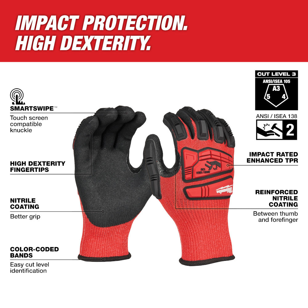 Milwaukee 48-73-8130 Impact Cut 3 Nitrile Dip Glove - S - 2