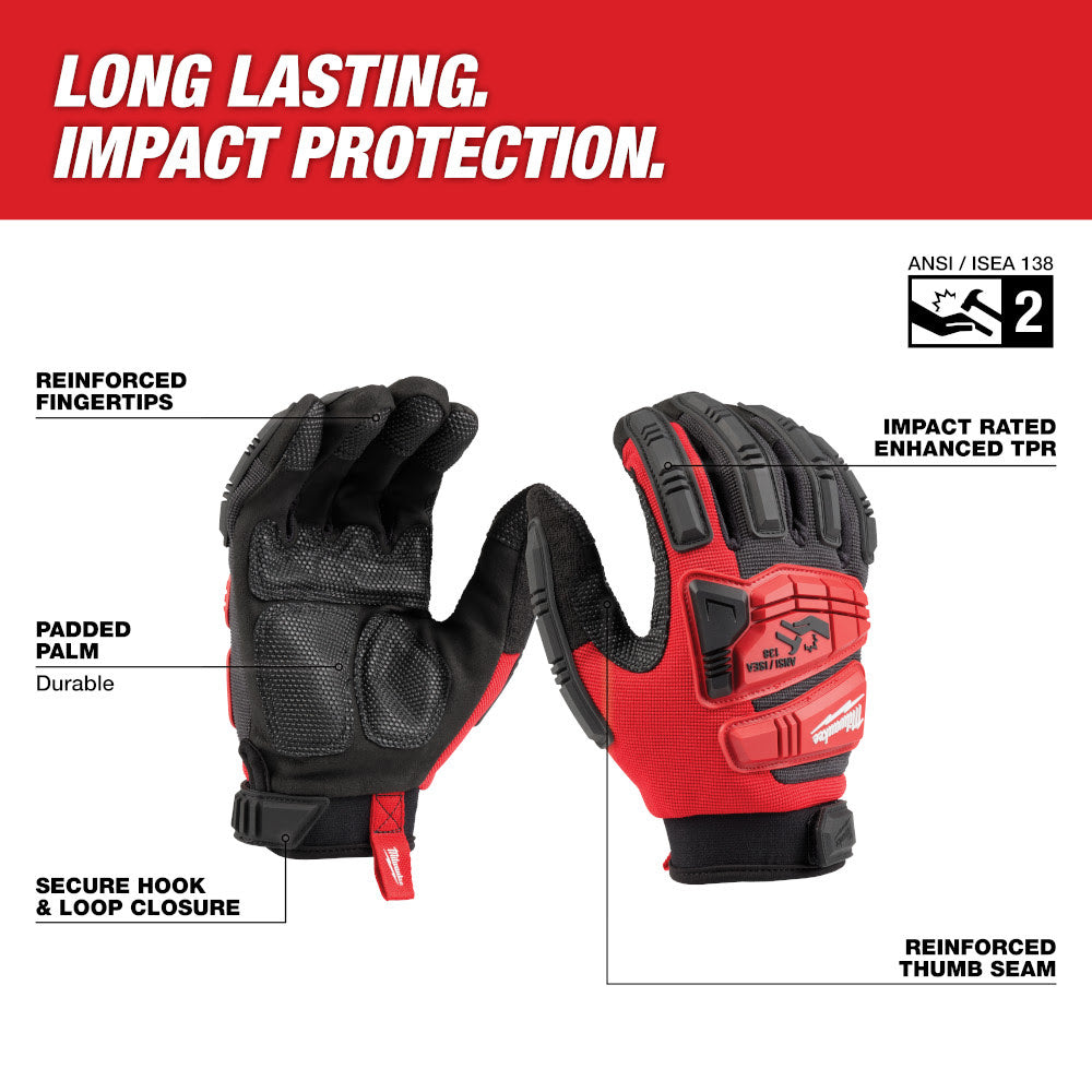 Milwaukee 48-73-8553 Impact Wrecking Work Glove - XL - 2