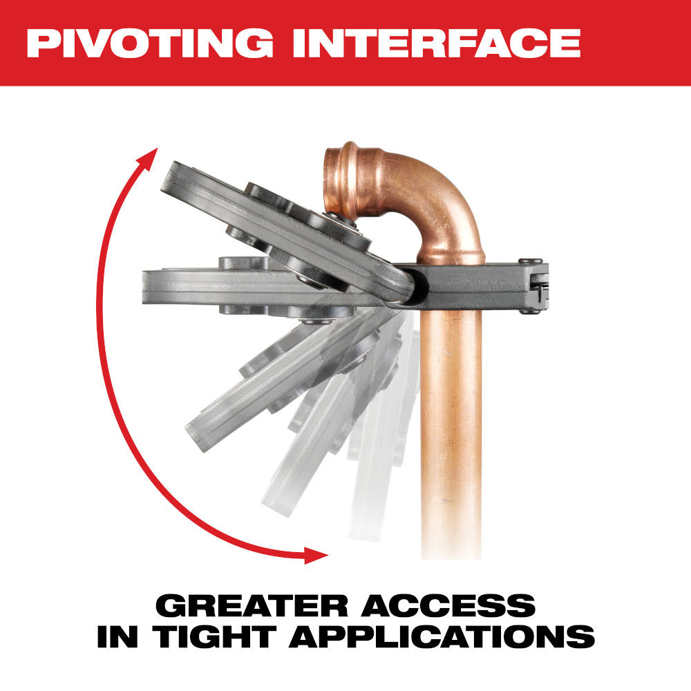 Milwaukee 49-16-2490X 1/2" - 1-1/4" CTS-V Pivoting Press Ring Kit for M12 FORCE LOGIC Press Tool - 5