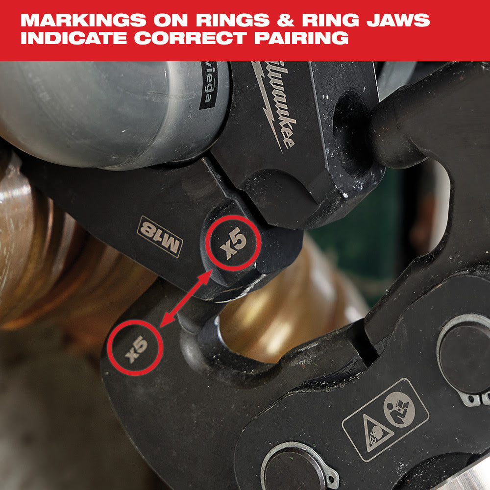 Milwaukee 49-16-2651BX 3/4" IPS-P Pivoting Press Ring for M18 & M12 FORCE LOGIC Press Tools