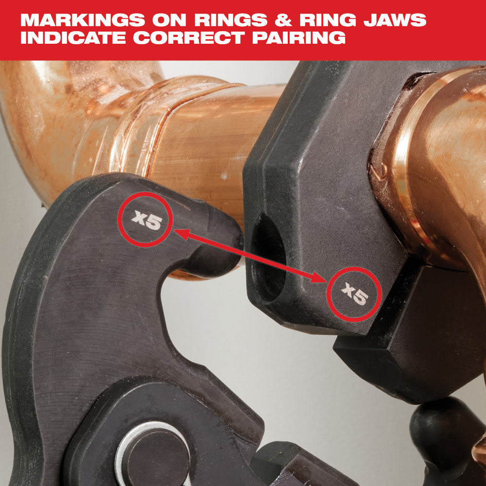 Milwaukee 49-16-2653X 1-1/4" CTS-V Pivoting Press Ring for M18 & M12 FORCE LOGIC Press Tools