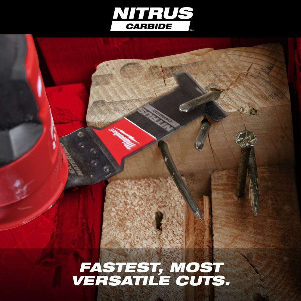 Milwaukee 49-25-1573 NITRUS CARBIDE Extreme Materials Universal Fit OPEN-LOK Multi-Tool Blade 3PK