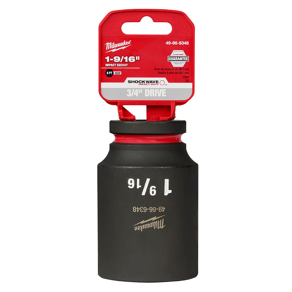 Milwaukee 49-66-6348 SHOCKWAVE Impact Duty™  3/4"Drive 1-9/16" Deep 6 Point Socket