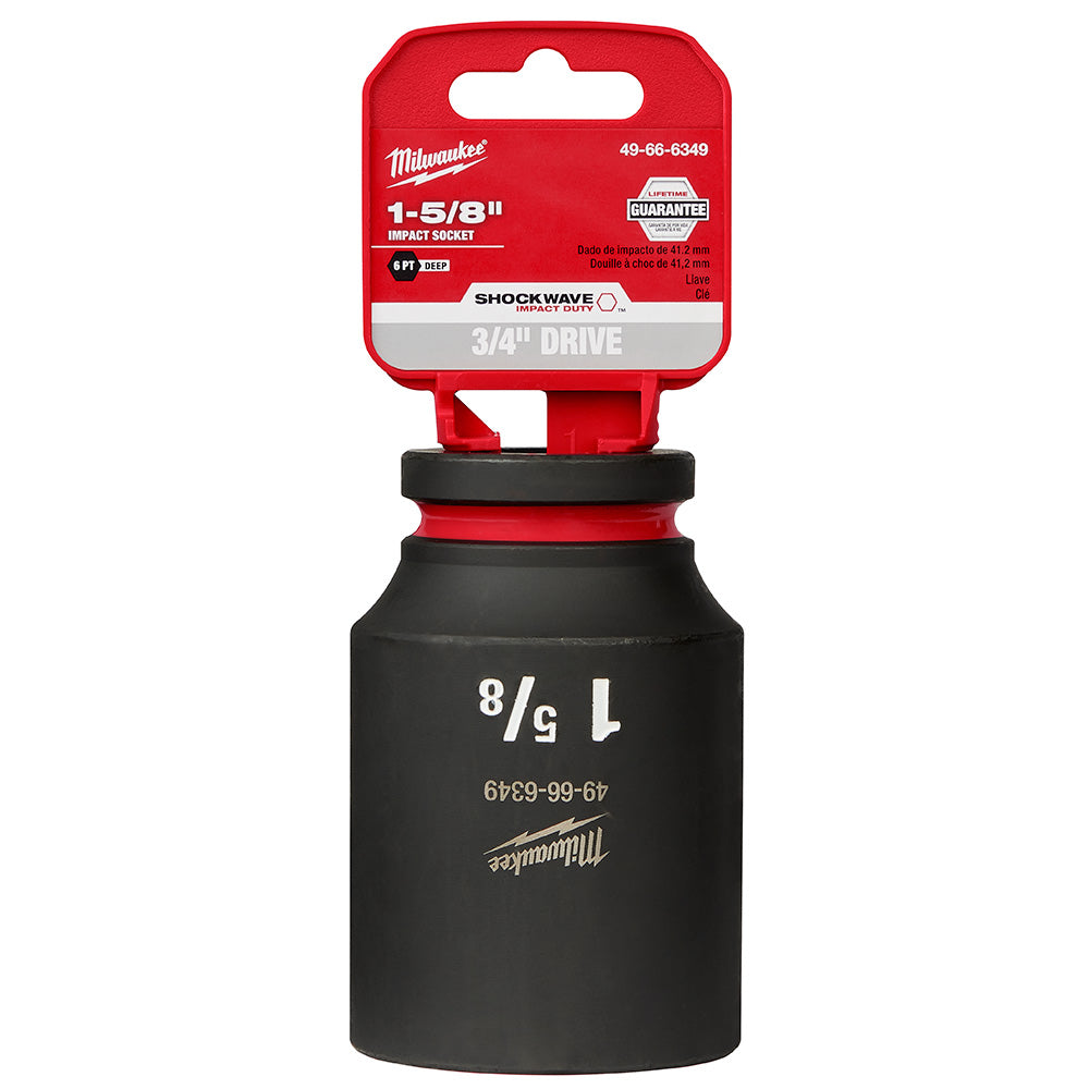 Milwaukee 49-66-6349 SHOCKWAVE Impact Duty™  3/4"Drive 1-5/8" Deep 6 Point Socket