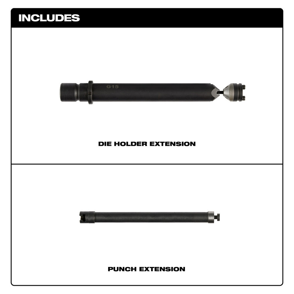 Milwaukee 49-72-0152 M12 FUEL 16 Gauge Nibbler Die Holder Extension - 2