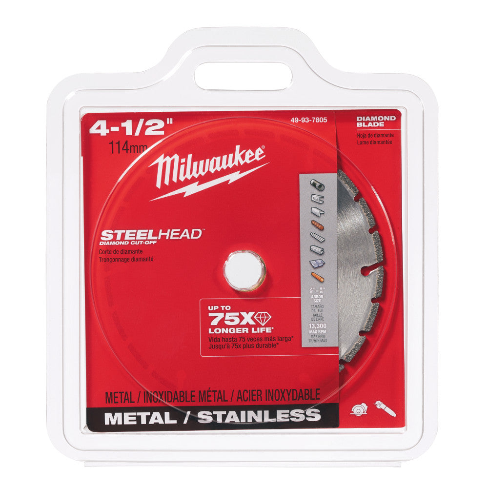 Milwaukee 49-93-7805 4-1/2" SteelHead Diamond Cut off Blade - 2