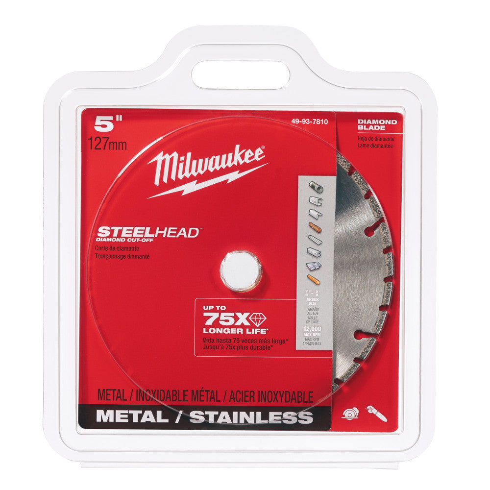 Milwaukee 49-93-7810 5" Steelhead Diamond Cut Off Blade - 2