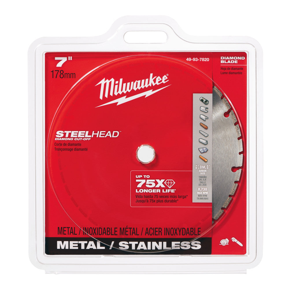 Milwaukee 49-93-7820 7" Steelhead Diamond Cut Off Blade - 2