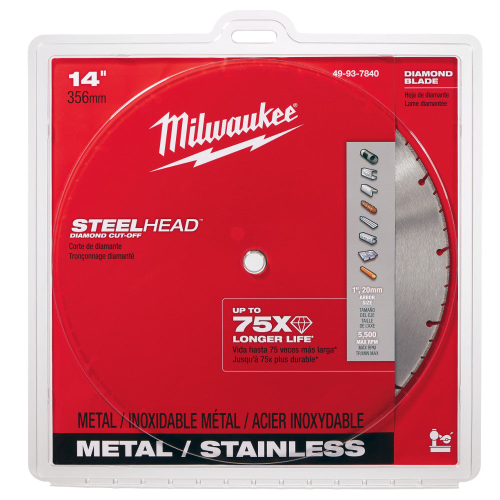 Milwaukee 49-93-7840 14" Steelhead Diamond Cut Off Blade - 2