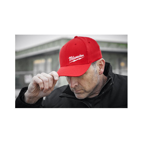 Milwaukee 504R-LXL FLEXFIT Fittted Hat - Red, L-XL - 2