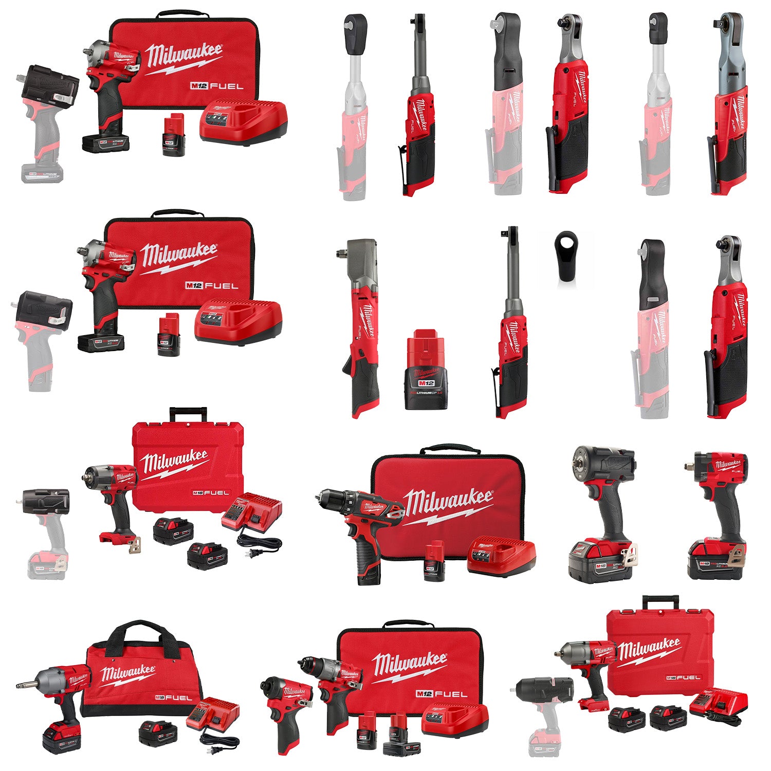 Milwaukee Automotive Expert Kit: Impact Wrenches, High-Speed Ratchets, Protective Boots, and More