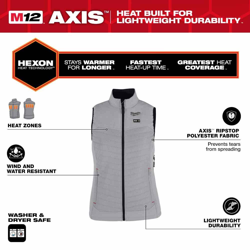 Milwaukee F300E-21 M12 Women's Green Axis Vest Kit - 2