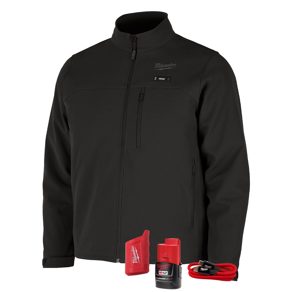 Milwaukee M100B-21 M12 Heated Black Toughshell Jacket with (1) 3.0 Ah Battery and Charger - 2