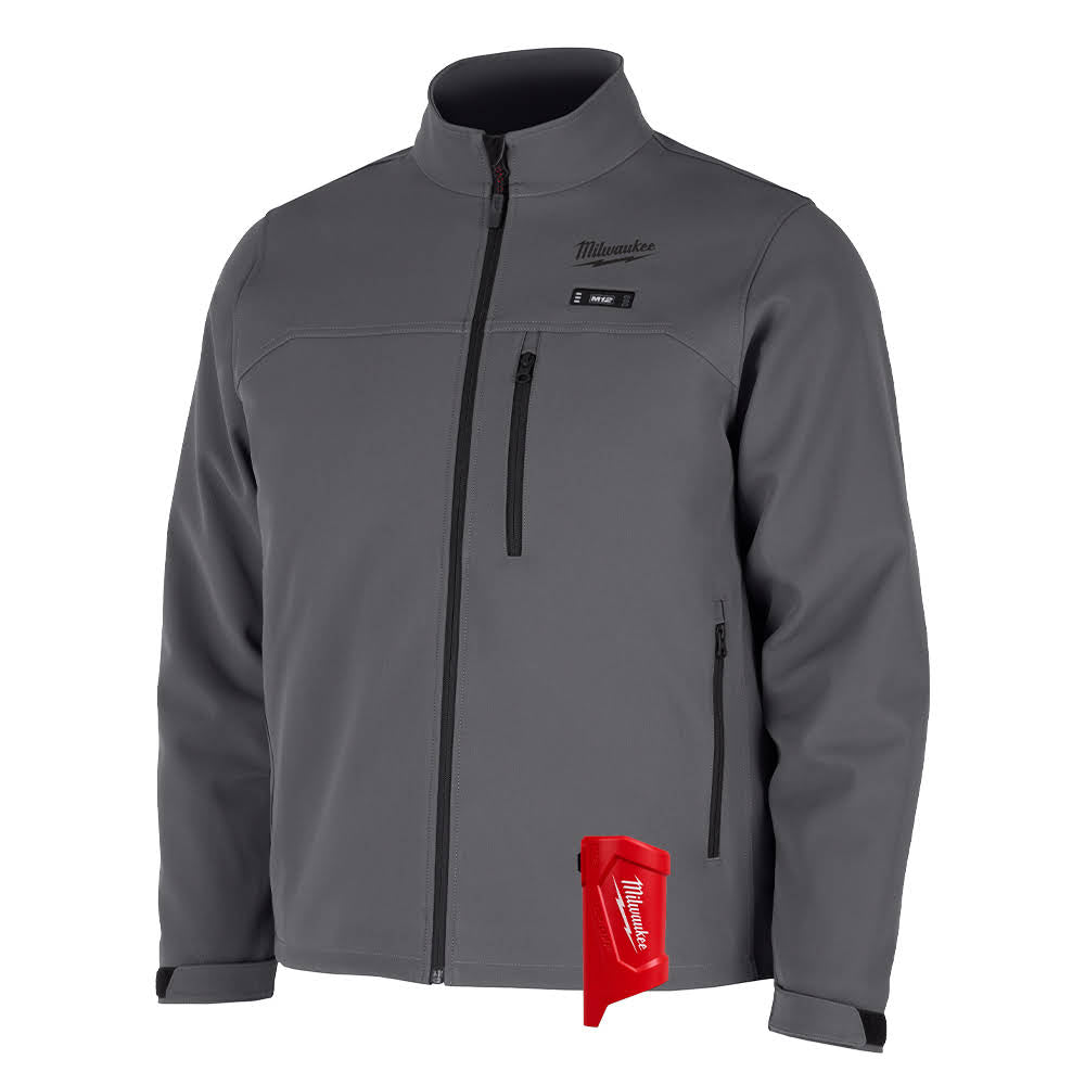 Milwaukee M100G-20 M12 Heated Gray Toughshell Jacket Only - 2