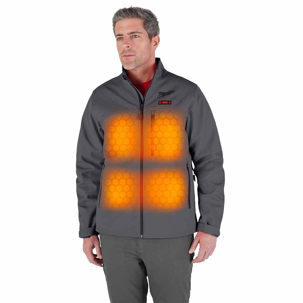 Milwaukee M100G-20 M12 Heated Gray Toughshell Jacket Only