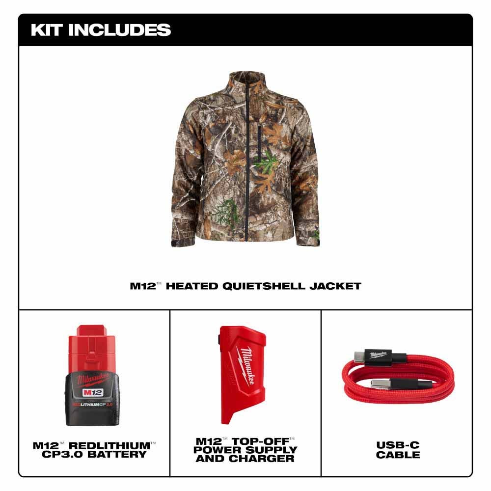 Milwaukee M101C-21 M12 Heated Camo Quietshell Jacket Kit - 4