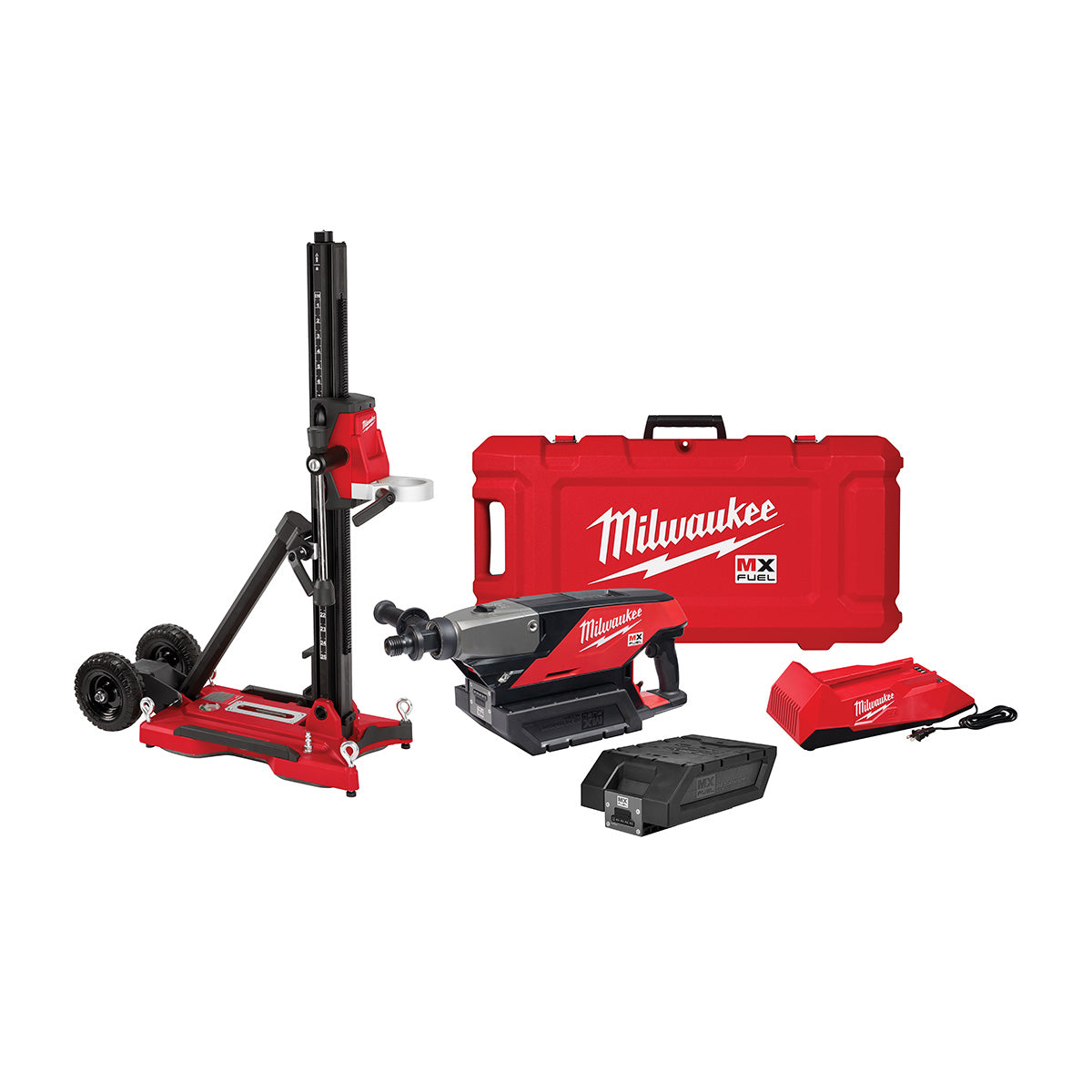 Milwaukee MXF301-2CXS MX FUEL Handheld Concrete Core Drill Kit w/ Stand, Two Batteries and Charger - 2