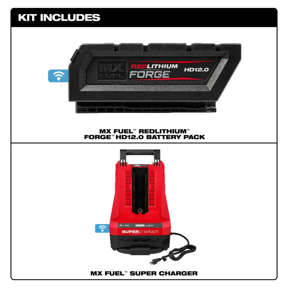 Milwaukee MXFSC-1HD12 MX FUEL REDLITHIUM FORGE HD12.0 Battery/Super Charger Expansion Kit - 2