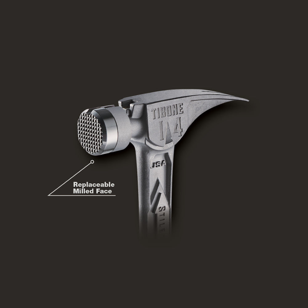 Stiletto TIB14RMC TIBONE 14oz Milled/Curved Titanium Framing Hammer - 4