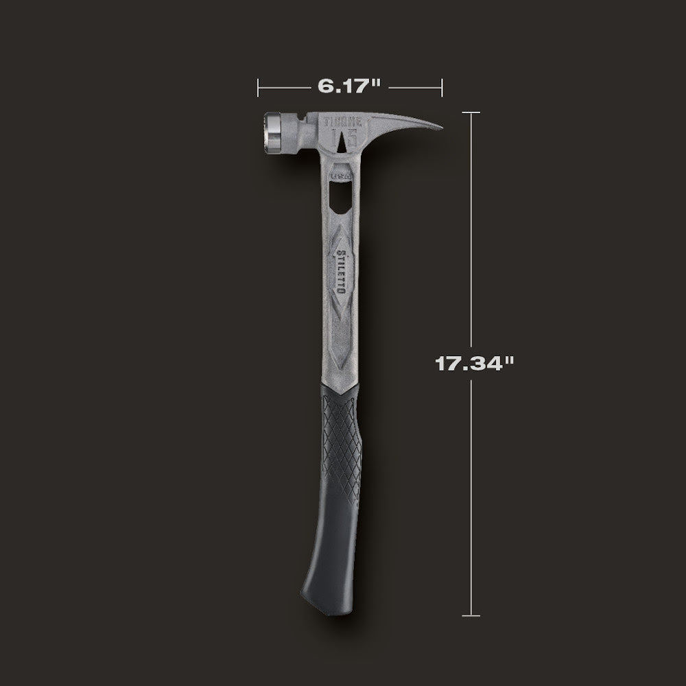 Stiletto TIB15MC TIBONE 15oz Milled/Curved Titanium Framing Hammer - 3