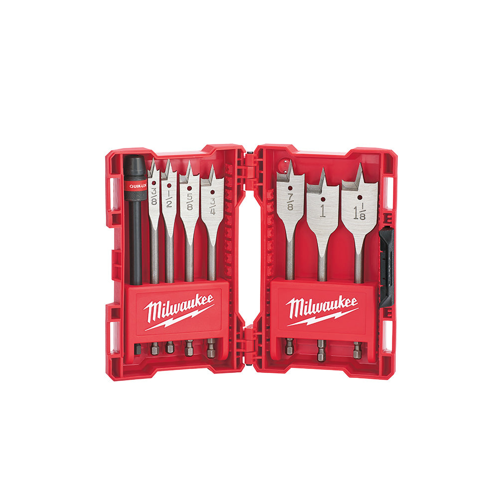 Milwaukee 49-22-0175 8-Piece Universal Quik-Lok Flat Boring Set - 2