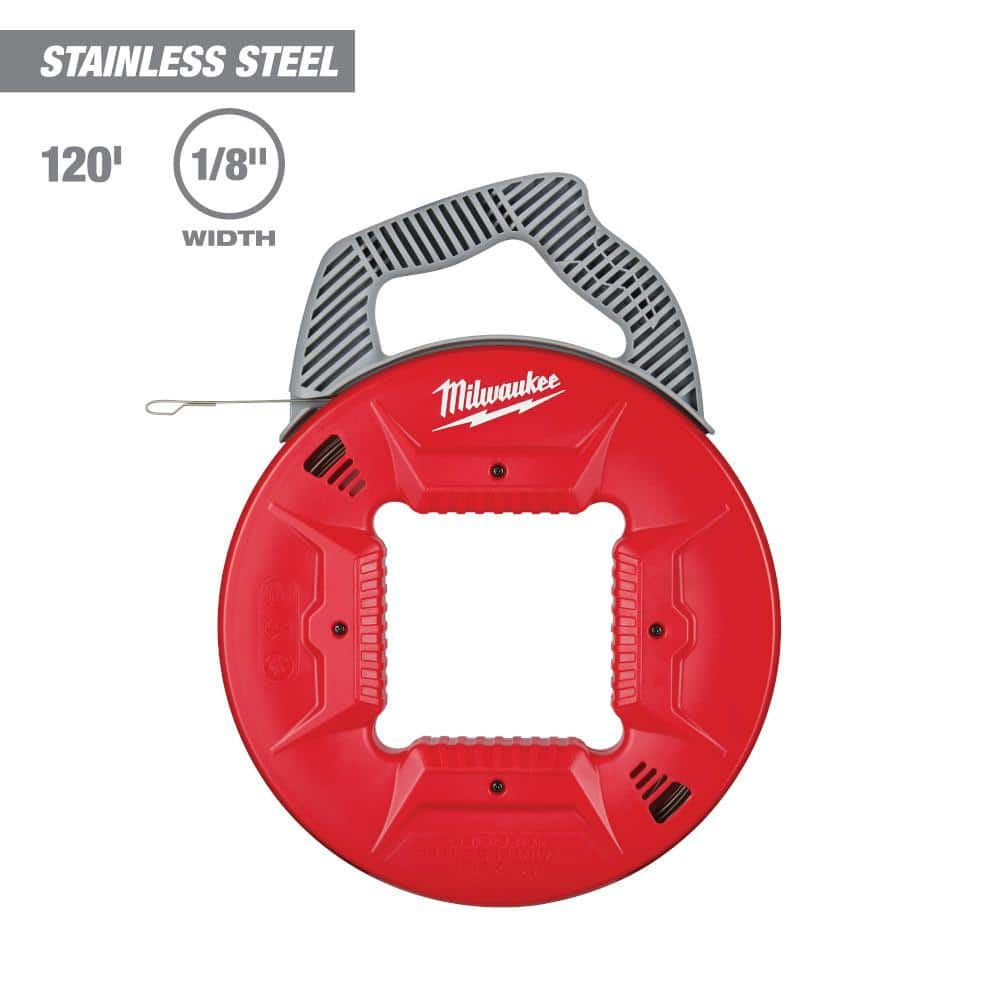 Milwaukee 48-22-4186 120 ft. x 1/8 in. Stainless Steel Fish Tape