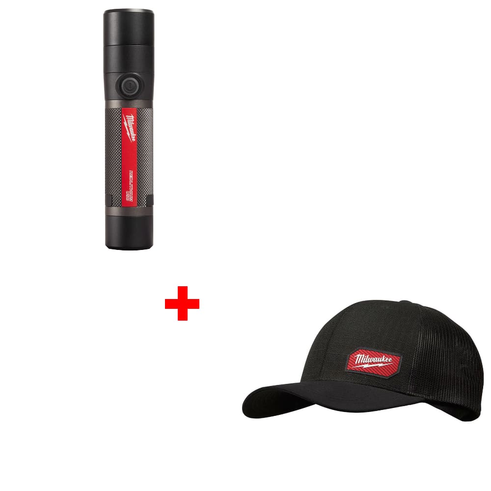 Milwaukee  2160-21 RECHARGEABLE FLASHLIGHT w/ FREE 505B GRIDIRON Trucker Hat